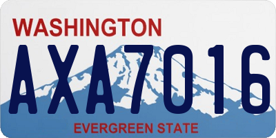 WA license plate AXA7016