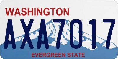 WA license plate AXA7017