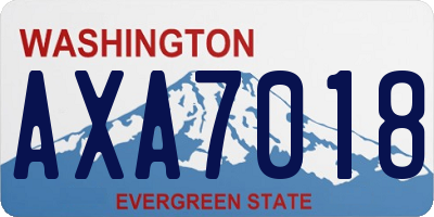 WA license plate AXA7018