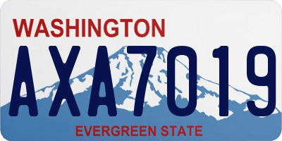 WA license plate AXA7019