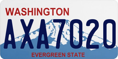 WA license plate AXA7020