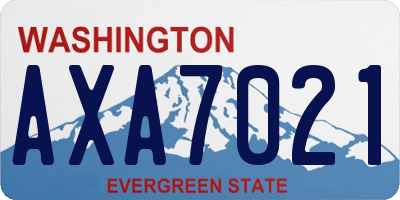 WA license plate AXA7021