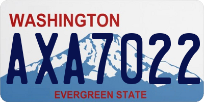 WA license plate AXA7022