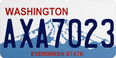 WA license plate AXA7023