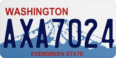WA license plate AXA7024