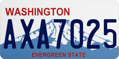 WA license plate AXA7025