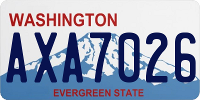 WA license plate AXA7026