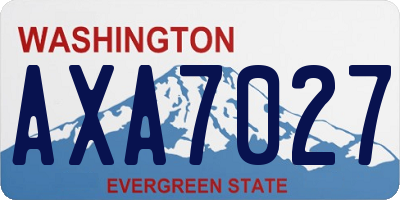 WA license plate AXA7027