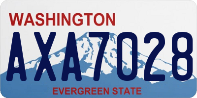 WA license plate AXA7028