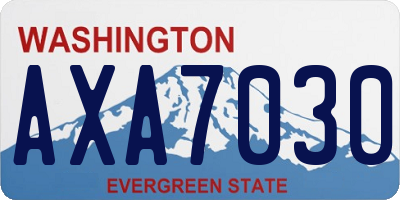 WA license plate AXA7030