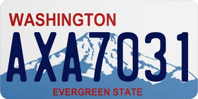 WA license plate AXA7031