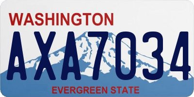 WA license plate AXA7034