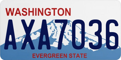 WA license plate AXA7036