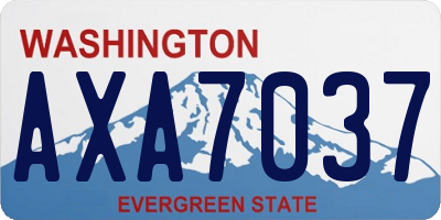 WA license plate AXA7037