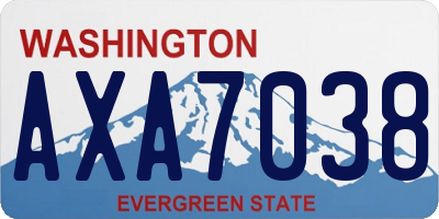 WA license plate AXA7038