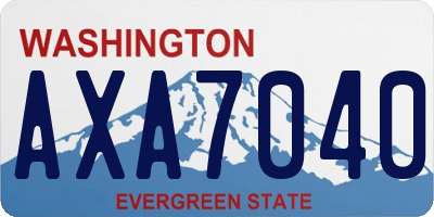 WA license plate AXA7040