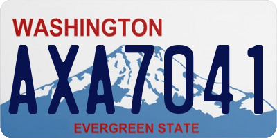 WA license plate AXA7041