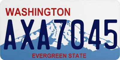 WA license plate AXA7045