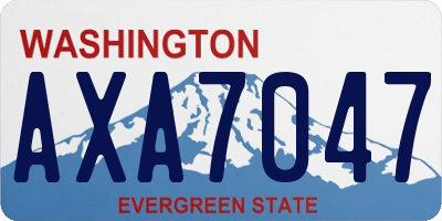 WA license plate AXA7047