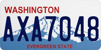 WA license plate AXA7048