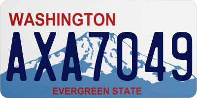 WA license plate AXA7049