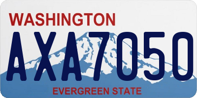 WA license plate AXA7050