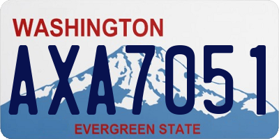WA license plate AXA7051