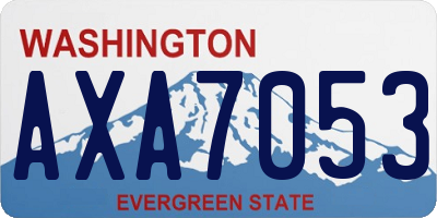 WA license plate AXA7053