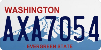 WA license plate AXA7054