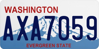 WA license plate AXA7059