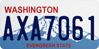 WA license plate AXA7061
