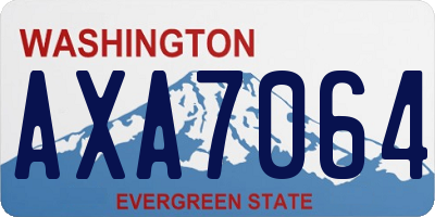 WA license plate AXA7064