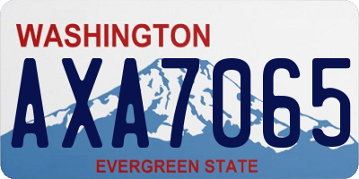WA license plate AXA7065