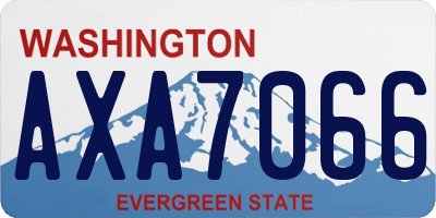 WA license plate AXA7066