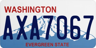 WA license plate AXA7067