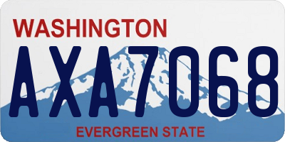 WA license plate AXA7068