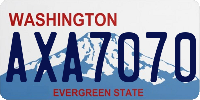 WA license plate AXA7070