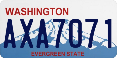 WA license plate AXA7071