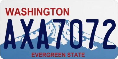 WA license plate AXA7072