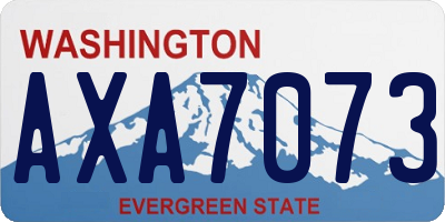 WA license plate AXA7073