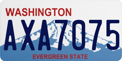 WA license plate AXA7075