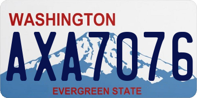 WA license plate AXA7076