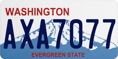 WA license plate AXA7077