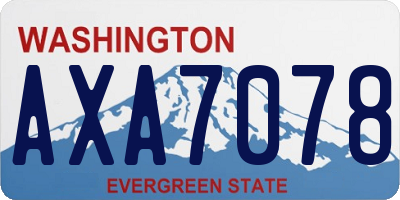 WA license plate AXA7078