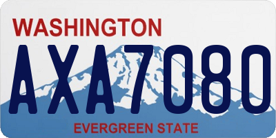 WA license plate AXA7080