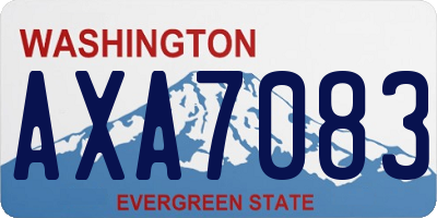 WA license plate AXA7083