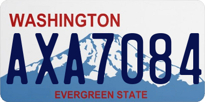 WA license plate AXA7084