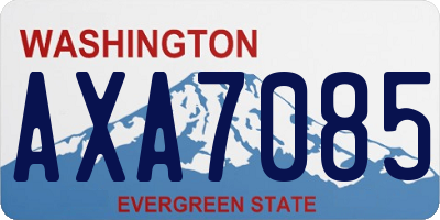 WA license plate AXA7085