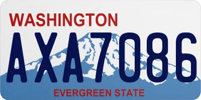 WA license plate AXA7086