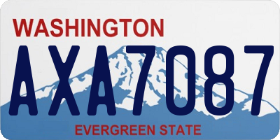 WA license plate AXA7087